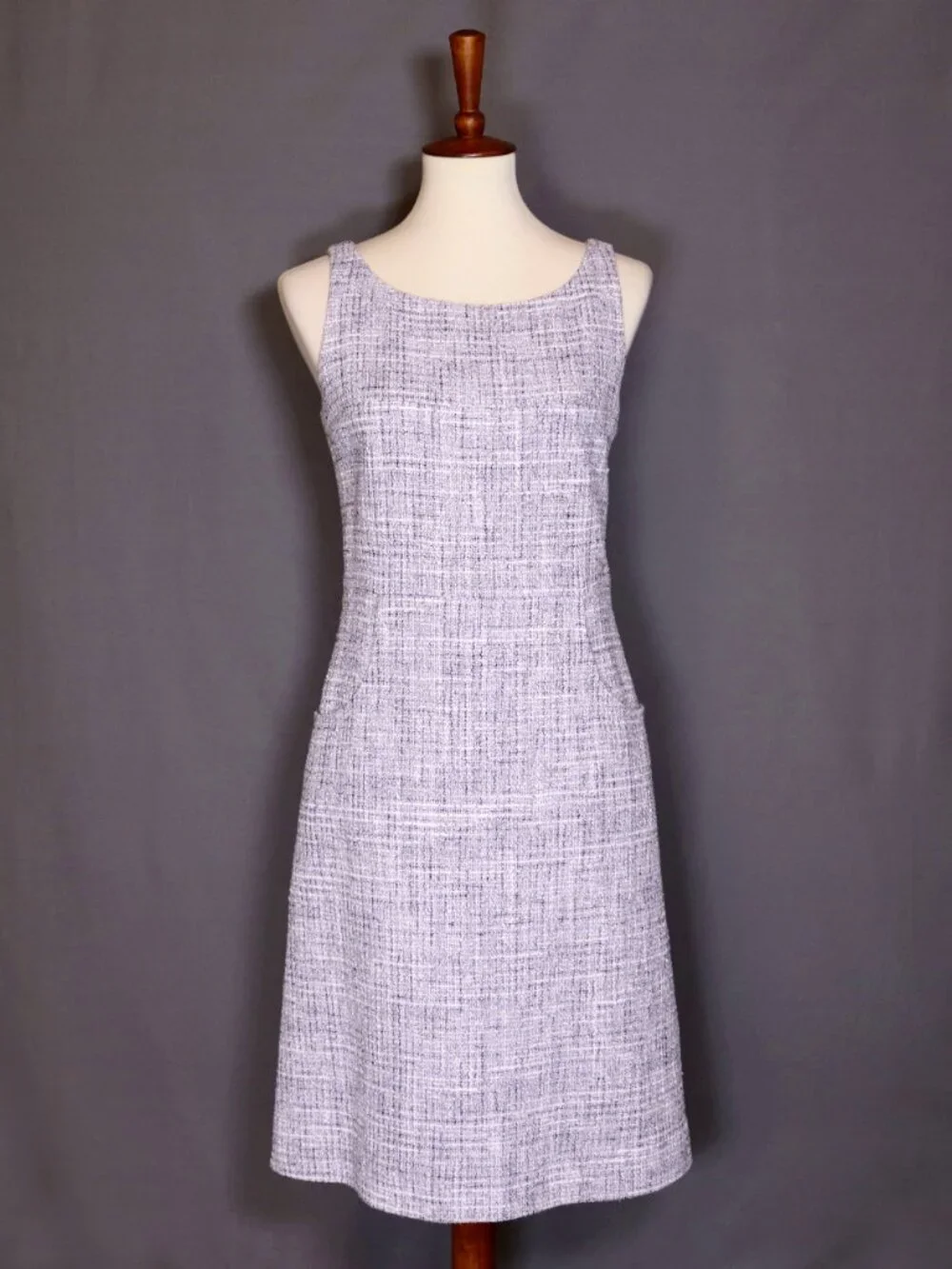 CHANEL Size 40 Lilac Purple White Dress Knee Length - Picture 2 of 15